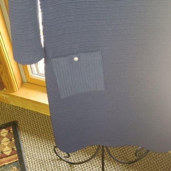 Papillon Blanc Blue Long Sleeve Unique Bubbled Event Sz. XS Dress - Picture 4 of 9